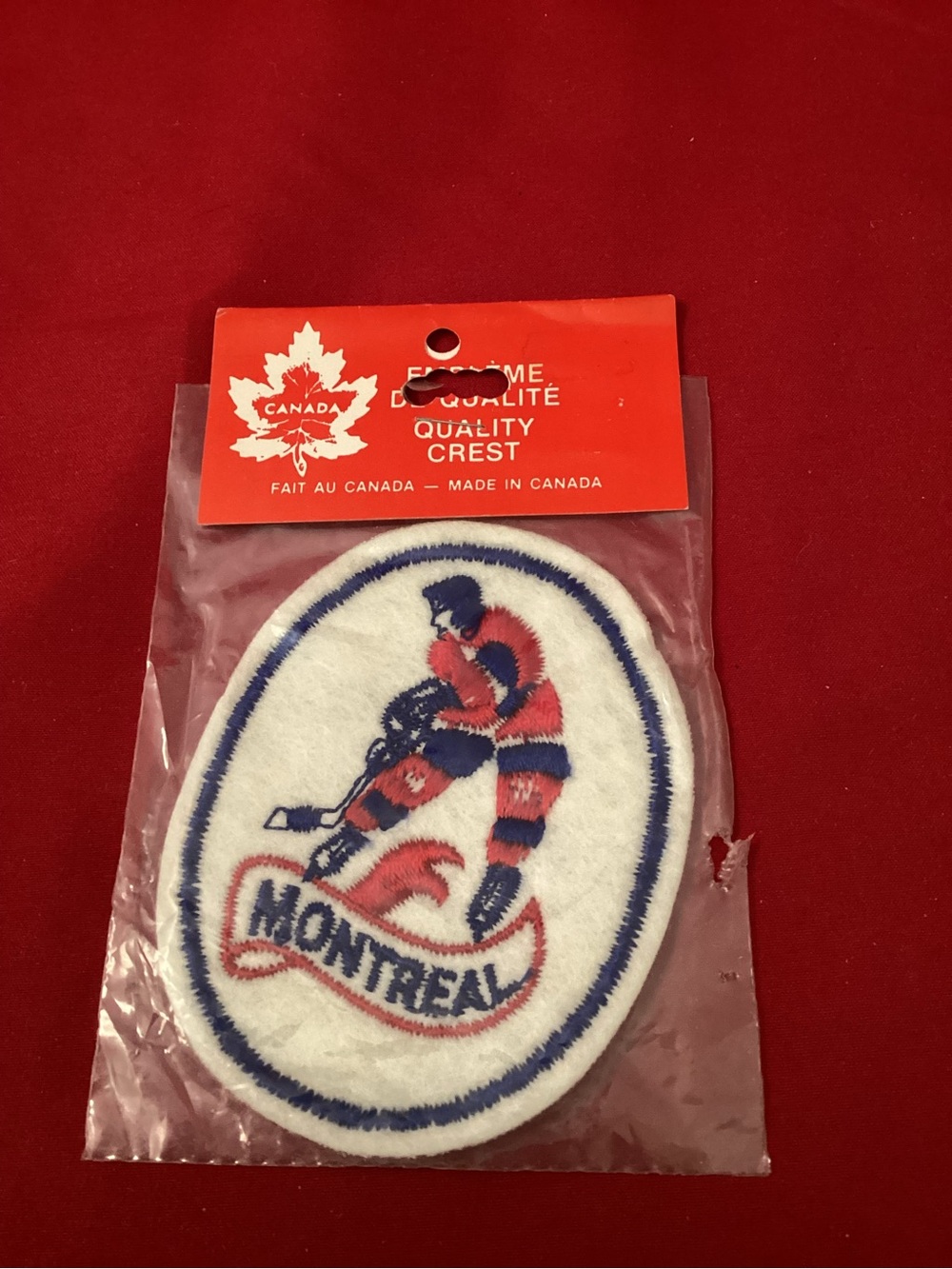 Crest Montreal Hockey Player Patch